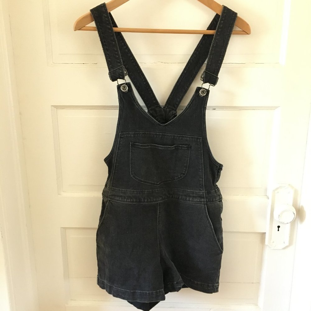 Alexa Chung x Madewell black demin overall shorts